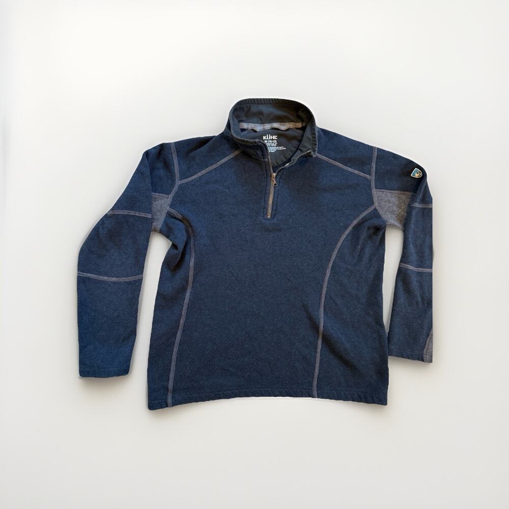 Kuhl Boys Kashmira 1/4 Zip Fleece Pullover Sweatshirt Blue Size Small 10-12